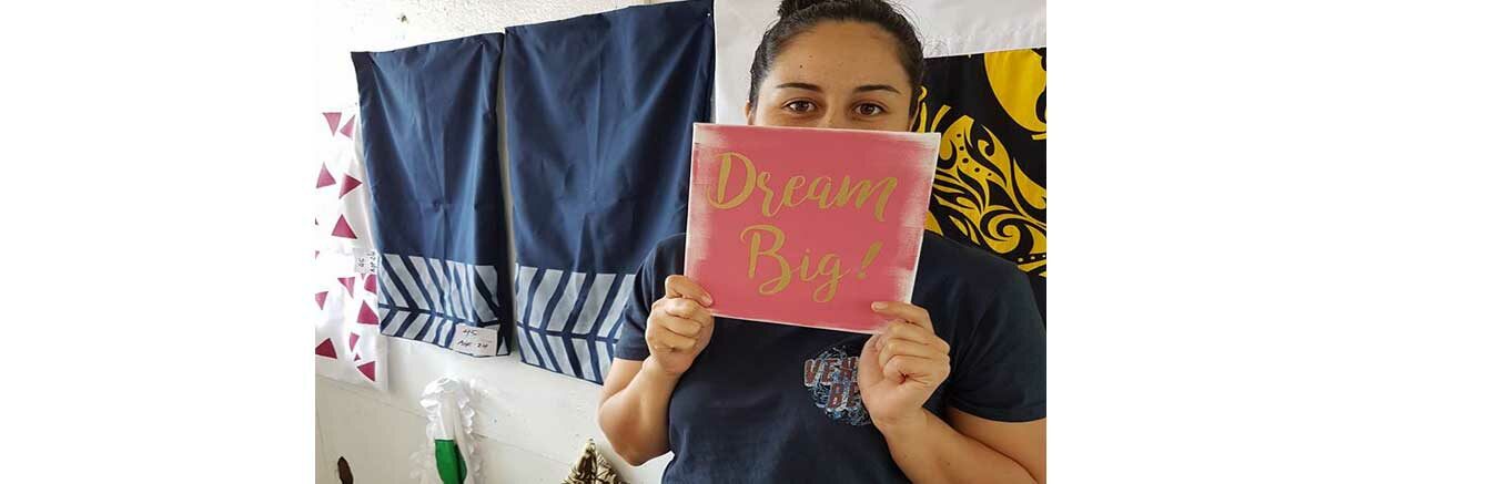 Jazinta Levi has big dreams about organic farming from starting her own microgreens business, selling organic baskets and running the largest organic nursery on Niue